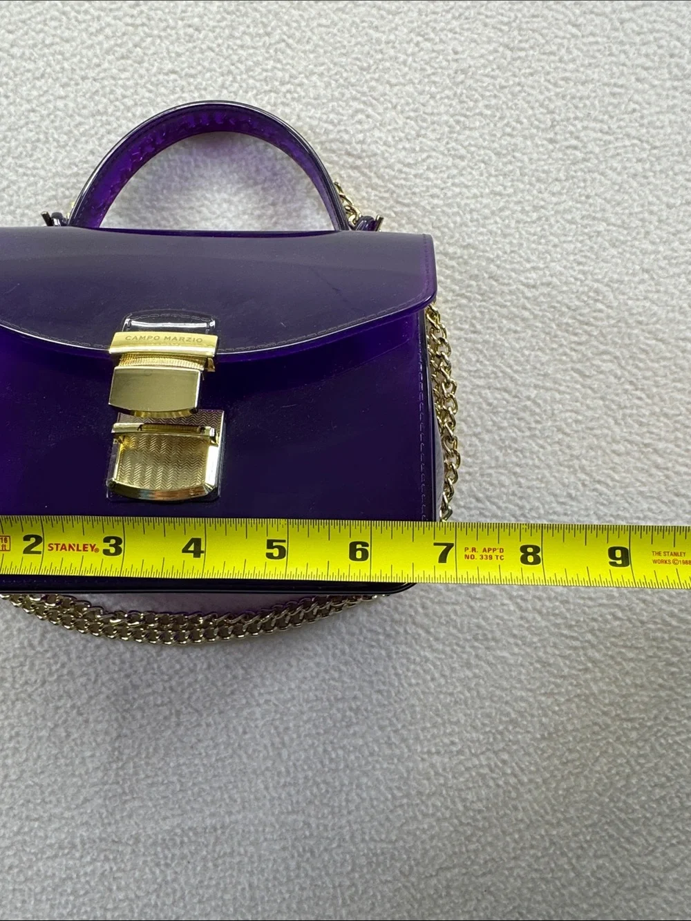 Campo Marzio Roma 1933 Purple Jelly Mini Satchel Crossbody Bag Italian PVC